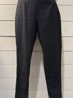 Calvin Klein Black Pindot Pull-On Stretchy Dress Pants